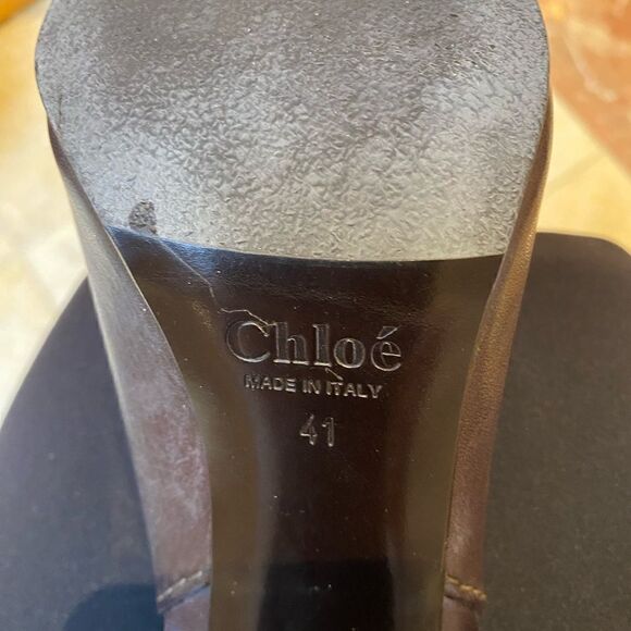 Chloe brown leather boot with wraparound straps- size 41 - Picture 5 of 16